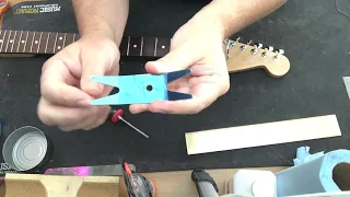 Black Limba (Korina) Custom Strat Guitar Part 11- Fretboard care and Tuners