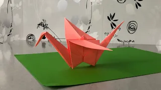 Журавлик счастья из бумаги. Как сделать журавля из бумаги. How to make a paper crane. DIY.