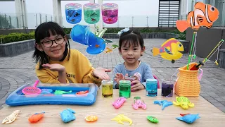 Trò chơi câu cá và săn được slime sắc màu vui nhộn 💎 AnAn ToysReview TV 💎