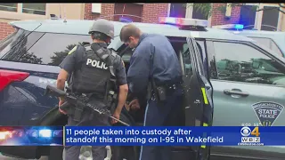 11 People Taken Into Custody After Standoff Saturday Morning On I-95 In Wakefield