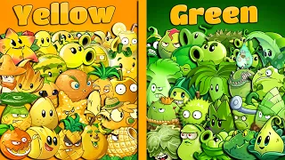 PvZ 2 All GREEN & YELLOW Plants Power-Up! in Plants vs Zombies 2