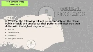 CSC GENERAL INFORMATION #15 | CIVIL SERVICE EXAM REVIEWER 2024