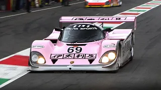 Group C Racing at Mugello Circuit: Porsche 962C GTi RLR, Jaguar XJR-14, Spice SE92P, Nissan R91CP