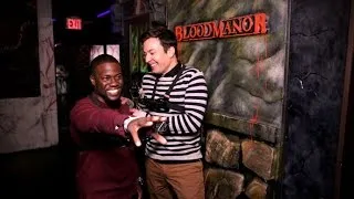 Kevin Hart and Jimmy Fallon Hilariously Scream Their Way Through a Haunted House!