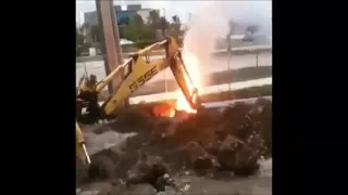 Digger hit live ug cable