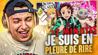 JE REAGIS A RETAKE DEMON SLAYER   ( c'est vraiment drole )