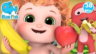 Apples and Bananas Two | kids cartoon | nursery rhymes & baby songs (4K) | Blue Fish 2023