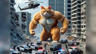 Experiment goes wrong - Giant cat destorys the city