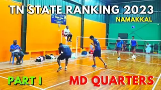 SARAVANAN & PURUSHOTH vs SANTHOSH & MAURYAN | TN SENIOR RANKING BADMINTON TOURNAMENT 2023 - NAMAKKAL