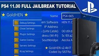 PS4 11.00 Full Jailbreak Tutorial | How to Update Then Jailbreak & Load GoldHEN