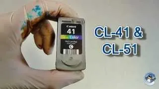 How to Refill Canon CL-41 & CL-51 Tri-Colour Fine Ink Cartridges