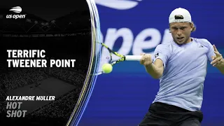 Alexandre Muller Wins Amazing Tweener Point Against Novak Djokovic | 2023 US Open
