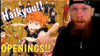 First time reaction HAIKYUU!! Openings 1-7