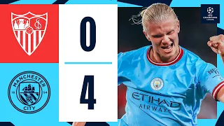 HIGHLIGHTS Haaland AGAIN! Sevilla 0-4 Man City | Haaland (2), Foden & Dias Goals | Champions League