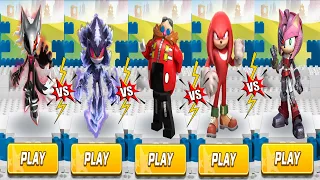 Sonic Forces - All Five Challengers Battle: Infinite, Mephiles, Lego Eggman, Movie Knuckels, Rusty