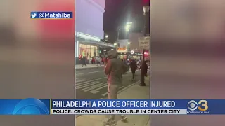 Philadelphia police officer injured chasing teen after large gathering