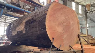 Amazing Sawmill Wood Skill - Excellent Cutting And Sawmill With Big Red Incense Wood