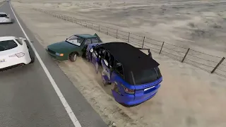 FAILS and CRASHES on HIGHWAY //RANGE-ROVER SVR - BeamNG.Drive