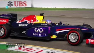 F1 2013 Gameplay-Australia-Red Bull-Vettel(1-1)-3 Laps-PC Game