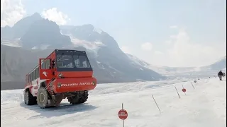 COLUMBIA ICEFIELD Glacier Adventure Tour in Jasper Alberta Canada Athabasca Glacier