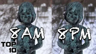 Top 10 Scary Statues Caught Moving - Part 3