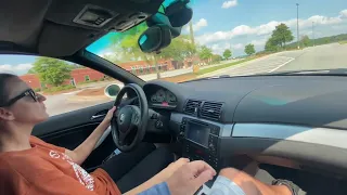 Wife learns to drive manual in my BMW E46 M3…