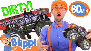 Wash Dirty Cars with Blippi! | Toys and Games | Educational Videos For Kids