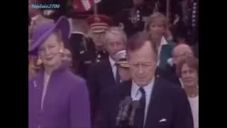 20. februar 1991 - Dronning Margrethe besøger Præsident George H. W. Bush i det Hvide Hus Washington
