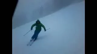 Falling leaf -  ski lesson with Glenn