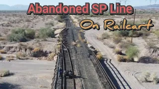 Old tracks of the Sunset limited Amtrak train riding on Railcart - Arizona US.  (PART 1)