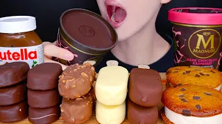 ASMR MAGNUM CHOCOLATE ICE CREAM MUKBANG 매그넘 초콜릿 아이스크림 먹방  アイスクリーム Es krim NO TALKING EATING SOUNDS