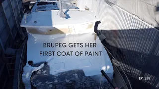 Brupeg gets her first coat of paint - Project Brupeg Ep. 238