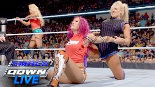 Sasha Banks vs. Charlotte & Dana Brooke - 2-on-1 Handicap Match: SmackDown Live, July 19, 2016
