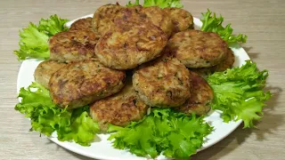 Постные котлеты из консервы, риса и картофеля. Очень аппетитные и вкусные