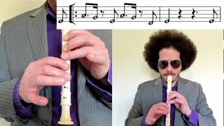 Uptown Funk Recorder Play Along