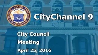 City Council Meeting (04/25/16)