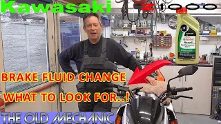 KAWASAKI Z1000 FRONT BRAKE FLUID CHANGE.. D.I.Y saving a lot of $