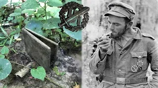 Interesting Wehrmacht positions! Found a sign of SA. Searching relics of WW2. Movie 103