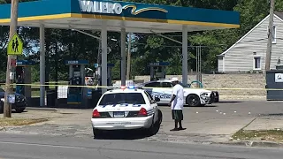 2 men injured in gas station shooting on Detroit's west side
