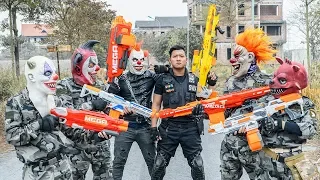 LTT Films : Silver Flash Black Man Nerf Guns Fight Criminal Group Tiger Mask Over War