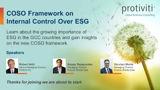 COSO Framework on Internal Control over ESG Webinar