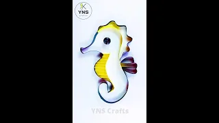 Quilled Seahorse | YNS Crafts #shorts