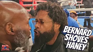 🔥SHOVE UP CLOSE🔥 BERNARD HOPKINS & BILL HANEY GET INTO IT AT RINGSIDE #ryangarcia #devinhaney