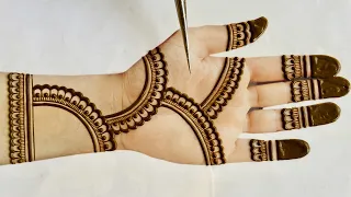 करवाचौथ-दिवाली स्पेशल आसान भरवा मेहँदी डिज़ाइन| Easy Full Hand Indian Mehndi Design-Mehandi ka Design