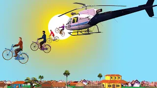 हेलीकाप्टर साइकिल रेस Helicopter Cycle Race Comedy Video हिंदी कहानियां Hindi Kahaniya Comedy Video