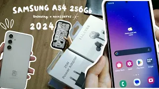 Unboxing | Samsung Galaxy A54 5G awesome white + camera test 📱🩵