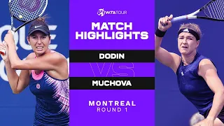 Oceane Dodin vs. Karolina Muchova | 2021 Montreal Round 1 | WTA Match Highlights