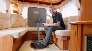 Ekstraudstyr: Få større campingvogn med et søjlebord