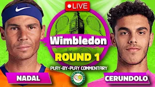 NADAL vs CERUNDOLO | Wimbledon 2022 | LIVE Tennis Play-By-Play GTL Stream