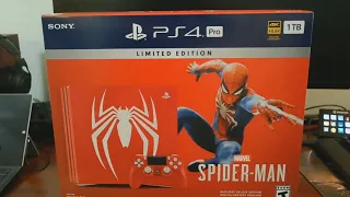 PS4 pro limited edition SPIDERMAN bundle UNBOXING